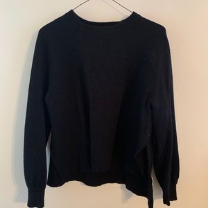 Black sweater, slits on the side